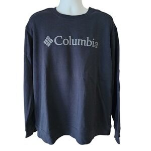 Columbia Men's 2XL Black Logo Crewneck Sweatshirt Pullover Fleece Outdoor 2XL